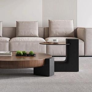 Ensemble de tables basses modernes de luxe en panneaux de bois, rondes, écologiques, durables, faciles à nettoyer, meubles pour hôtel et salon - Product Image 2