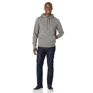 Custom Quality Winter Cotton Bluzy <b>Sweatshirt</b> Slim Fit Fleece Moletons Blank Black Plain Men's Drawstring Hoodies - Product Image 1