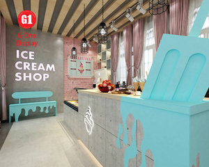 Luxury Stainless Steel Ice Cream Counter | Custom <b>Bar</b> Display for Ice Cream Parlor & Shop Fitting - Product Image 5