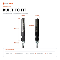 Clignotant de scooter électrique, indicateur LED de moto, homologué E8, 7 LED, 12V, étanche IP65, boulon M8, universel avant/arrière