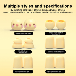 Haut décibel 4 tailles bouchons d'oreille nouveau style bouchons d'oreille en silicone personnalisés pour le sommeil réduction du bruit super silencieuse et douce - Product Image 3