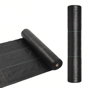 ผ้าคลุมดินกันวัชพืชสีดำ โพลีเอทิลีน ขนาด 4x100 ฟุต พับเก็บได้ สำหรับใช้ในสวนกลางแจ้ง - Product Image 1