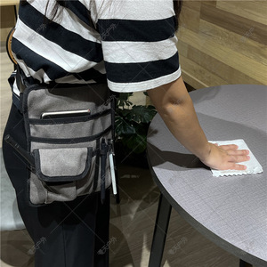 Sac banane en toile réglable et lavable pour serveurs de restaurant et KTV, service de commande et accueil, noir - Product Image 5