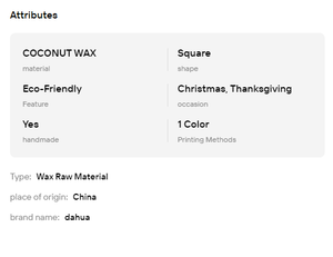Natural <b>Coconut</b> Wax Block Luxury Raw Material For Christmas Scented Container <b>Cup</b> Candle Making - Product Image 6
