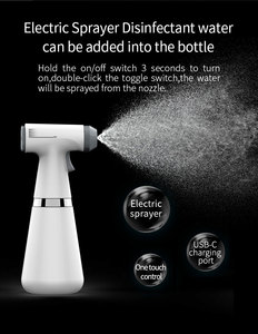 Botol Semprot <span class=keywords><strong>Atomizer</strong></span> Kabut Halus Otomatis 500ML Bertenaga Baterai, Plastik, Portabel, dan Genggam untuk Tanaman Kebun Dalam Ruangan & Pembersihan - Product Image 2