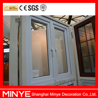 Ventana Abatible de PVC de Ahorro Energético con Doble Acristalamiento para Villa/Dormitorio, Insonorizada y Resistente a la Intemperie