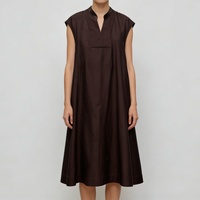 Robe midi décontractée d'été pour femme, grise, à taille élastiquée, manches courtes, à volants, coupe ample