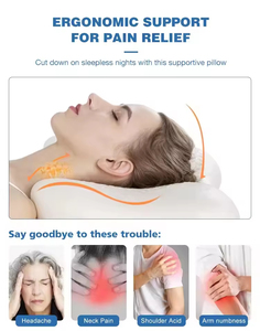 Oem Ergonomic Bộ nhớ bọt Gối chỉnh hình cổ tử cung hỗ trợ giường cổ đường viền gối cho bên/Trở lại/dạ dày tà vẹt - Product Image 5