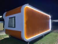 Maison préfabriquée en forme de cabane Apple 20 pieds 40 pieds |   Bâtiment de bureau modulaire portable avec extérieur en aluminium
