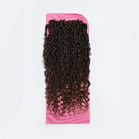 Cheveux au Crochet Pré-Bouclés 18 Pouces Déesse River Locs 48 Brins, Faux Locs Synthétiques avec Boucles aux Extrémités Style Bohème, T30#