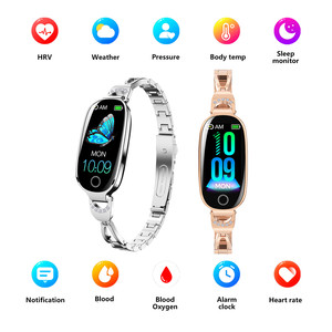 Orologio intelligente donna moda oem orologi da polso in metallo <span class=keywords><strong>1.1</strong></span> pollici frequenza cardiaca temperatura mestruale gestione F81 bracciale lusso - Product Image 2