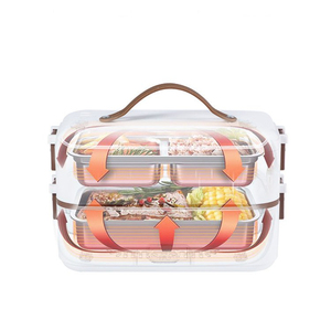 High Quality Portable Food Heating Stainless Steel Detachable Electric Lunch Box