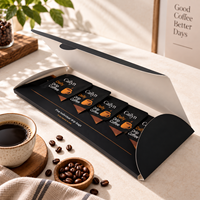 Emballage personnalisé imprimé pour sachets de café à suspendre, style enveloppe en carton pour café filtre