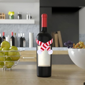 Mini chapeau <span class=keywords><strong>de</strong></span> père noël <span class=keywords><strong>de</strong></span> noël mini écharpe <span class=keywords><strong>de</strong></span> noël et mini chapeaux et écharpes <span class=keywords><strong>de</strong></span> noël rouges pour les détenteurs d'argenterie <span class=keywords><strong>de</strong></span> noël - Product Image 6