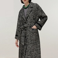 Manteau long en laine pour femme Boying, nouveau modèle d'hiver, élégant, fermeture à bouton unique, chaud, respirant, écologique, col rabattu