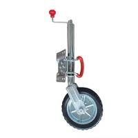 Roue de bateau marine de 8 pouces avec roue pleine, capacité 2000 lb, plaquée zinc, avec support fiable