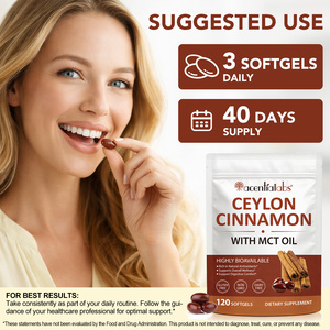Acentiallabs Spijsverteringscomfort Ceylon Kaneel Softgels Natuurlijke Antioxidanten Ceylon Kaneel Extract Softgel - Product Image 4