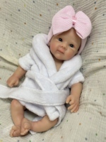 Poupée Reborn Fille LouLou/Bettie de 13 pouces, 100% Silicone Platine, Réaliste, Peinte à la Main, Jouet Doux Certifié CE pour Bébé