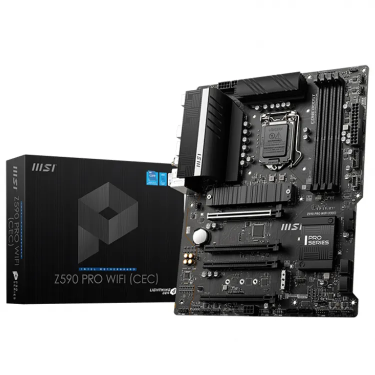 MSI Z590 PRO WIFI CEC Used Motherboard with LGA 1200 socket Supports 11th and 10th Gen Intel Core / Pentium Celeron Processors