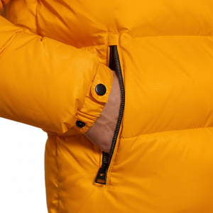 Maroon Pullover Puffer <b>Jacket</b> Men Summer Warm Waterproof <b>Hooded</b> Coat Thick <b>Padded</b> Insulated Windproof Breathable Outerwear - Product Image 1