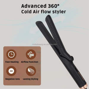 360 Airflow <span class=keywords><strong>Plancha</strong></span> De Cabello professionnel noir Salon rouleau chaud céramique cheveux lisseur Machine professionnel fer plat - Product Image 6