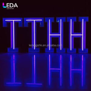 LEDA Letras Luminosas de Metal Blancas para Publicidad Exterior, Eventos y Fiestas, Letras Grandes de Hierro RGB, Letras de Neón para Bodas - Product Image 3