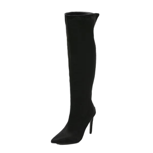 European and American Fashion New Autumn/Winter Over-the-Knee Zip PU Pointy Heel Large Foreign Trade Women's <b>Boots</b> - Product Image 1