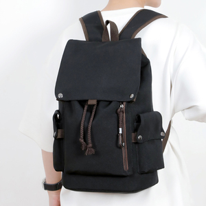 <span class=keywords><strong>Zaino</strong></span> Vintage in Tela con Chiusura a Coulisse e Patta, Borsa Casual per Scuola, Uomo, <span class=keywords><strong>Donna</strong></span>, Università, Viaggi, Attività all'Aperto, <span class=keywords><strong>Beige</strong></span> Kaki - Product Image 5