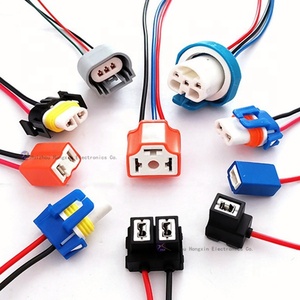 Tùy Chỉnh 2-Pin Tự Động Ánh Sáng Ổ Cắm Hệ Thống Dây Điện Khai Thác Cong Bóng Đèn Ổ Cắm Bím Tóc Cho Xe Đuôi Đèn & Headlights-H1 H11 H16 <span class=keywords><strong>H7</strong></span> Hb4 & H4 - Product Image 1