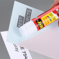 4 bâtonnets de colle 8g paquet de cartes blister adhésif non toxique blanc lavable PVA colle solide pour l'école, le bureau et la maison