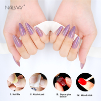 Offre Spéciale : Faux Ongles Stiletto Amande Longs en ABS Chromé Brillant à Impression Holographique (24 Pièces) – Personnalisables pour Doigts