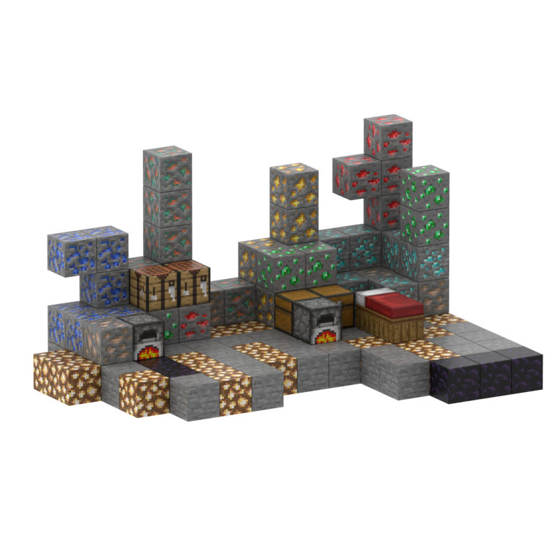 T015-mineral magnat (128pcs) avec 6 chiffres aléatoires