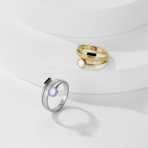 Anillo de Acero Inoxidable con Diseño de Concha, Anillos de Dedo Dorados para Mujer, Más Vendidos - Product Image 3