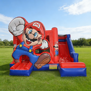 Château gonflable <span class=keywords><strong>Super</strong></span> <span class=keywords><strong>Mario</strong></span> avec toboggan, combo commercial pour enfants, château gonflable avec souffleur d'air pour location de fête - Product Image 2
