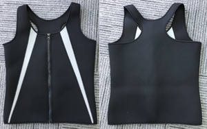 Gilet de maintien de la chaleur à fermeture éclair pour hommes Gilet rehaussant la sueur Chemise de costume de sauna Gilet de compression Haut de vêtement de forme pour l'exercice de la salle de sport - Product Image 6