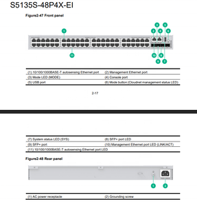 สวิตช์อีเธอร์เน็ตอัจฉริยะประสิทธิภาพสูง H3C S5135S-48P4X-EI รุ่นใหม่ล่าสุด 10 กิกะบิต 48 พอร์ต POE แบบ Stackable รองรับ QoS SNMP ความเร็ว 336Gbps - Product Image 4