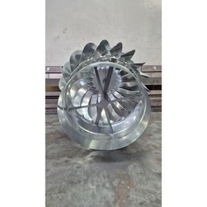 Ventilateur de cheminée rotatif à énergie éolienne rond en acier inoxydable pour toiture industrielle - Product Image 4