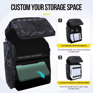 Bolsa de pesca de servicio pesado Almacenamiento múltiple Bolsa grande Tiendas Señuelos Equipo de pesca Mochila de pesca impermeable - Product Image 4