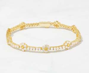 Pulseras de moda apilables con bloqueo de 14K de oro amarillo para mujer, joyería con caja de regalo, pulsera de moissanita hecha a mano, producto a granel - Product Image 1