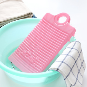 Mini planche à laver en plastique épaissie, antidérapante, pour usage domestique, vert, rose, violet, bleu - Product Image 4