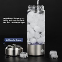 Gobelet à eau enrichi en hydrogène, directement de l'usine, fonction de séparation hydrogène-oxygène, verre borosilicate, capacité de 450 ml, promotions de vente