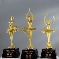 Prix d'impression couleur créative trophée de verre Souvenirs trophée de danseur cristal pour les employés exceptionnels