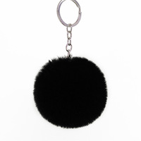 Porte-clés en fausse fourrure moelleux et mignon, design boule de fourrure, pompon, accessoires mignons, boule de fourrure moelleuse