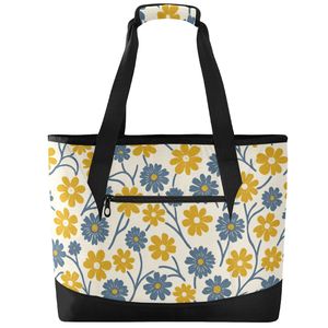 Personalized Floral Print <b>Lunch</b> <b>Bag</b> for Women Wholesale Cooler Tote <b>with</b> <b>Strap</b> for Shopping and Work - Product Image 3