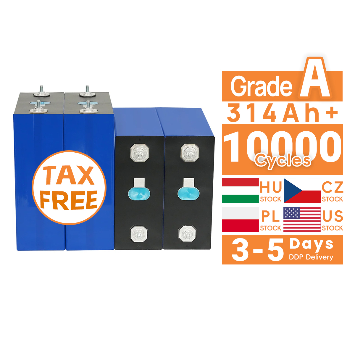 HEKTARY OFF GRID TV EU Stock LFP Gotion314Ah шина + винт + изоляционная панель + дата 2024 + настоящий 325Ah-330Ah + DDP Poland