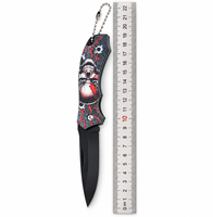 Couteau de poche pliant avec manche imprimé en 3D, acier inoxydable 3cr13, lame de 80 mm, pour le camping en plein air, la survie, EDC, ouverture par glissement