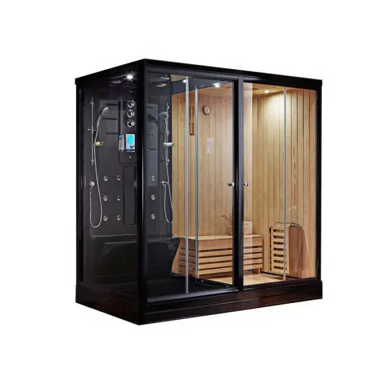 New design dry steam sauna room combination wet steam bath room