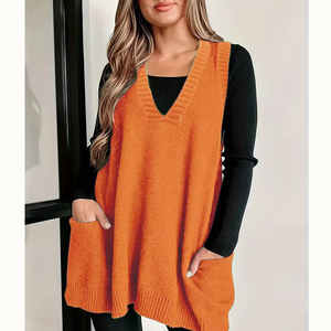 <span class=keywords><strong>Gilet</strong></span> coréen à col en V pour femmes, vêtement ample, respirant, ouvert et décontracté, <span class=keywords><strong>sans</strong></span> manches, de <span class=keywords><strong>grande</strong></span> <span class=keywords><strong>taille</strong></span>, nouvelle collection européenne et américaine - Product Image 2