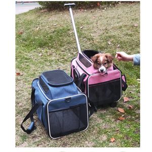Bolsa de Transporte para Perros y Gatos, Aprobada por Aerolíneas, Transpirable, de Malla, con Ruedas, para Viajes, Carrito para Mascotas - Product Image 6