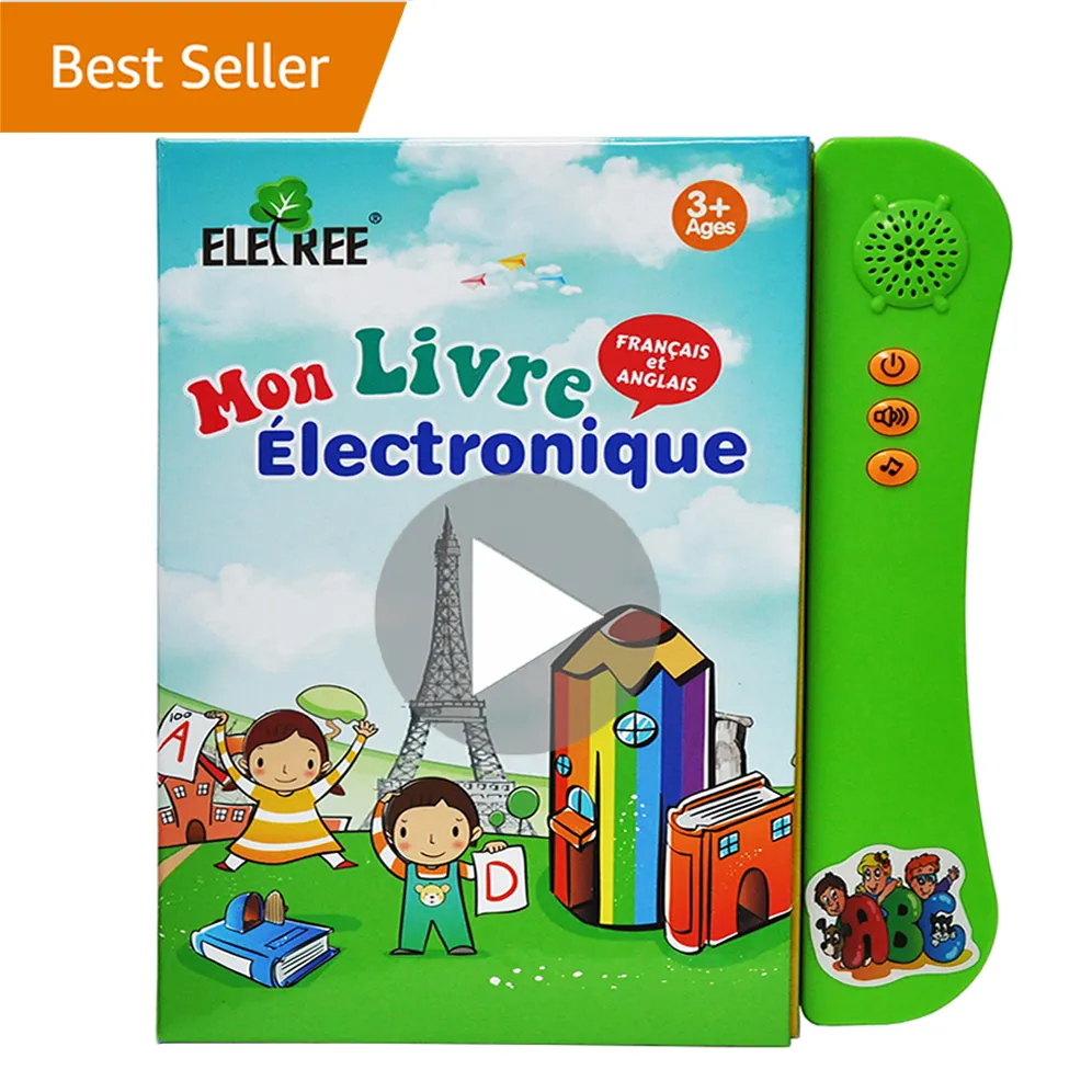 Eletree, venta al por mayor, libros electrónicos <span class=keywords><strong>de</strong></span> aprendizaje para niños, juguetes franceses para niños pequeños
